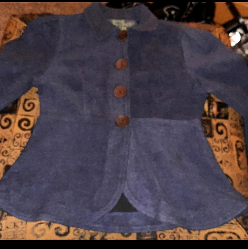 Blue Peplum Peacoat M